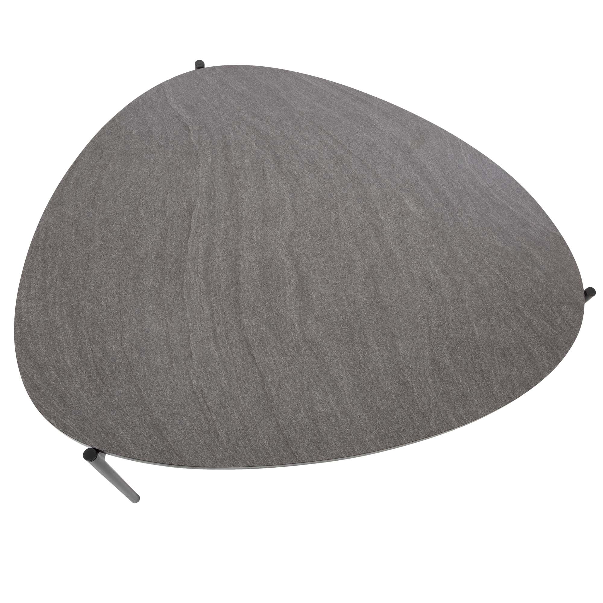 Mesa De Apoio Cinza Escuro E Metal Stone