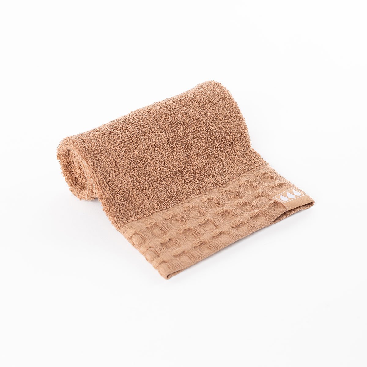 Toalhete taupe de algod&atilde;o 30x50cm