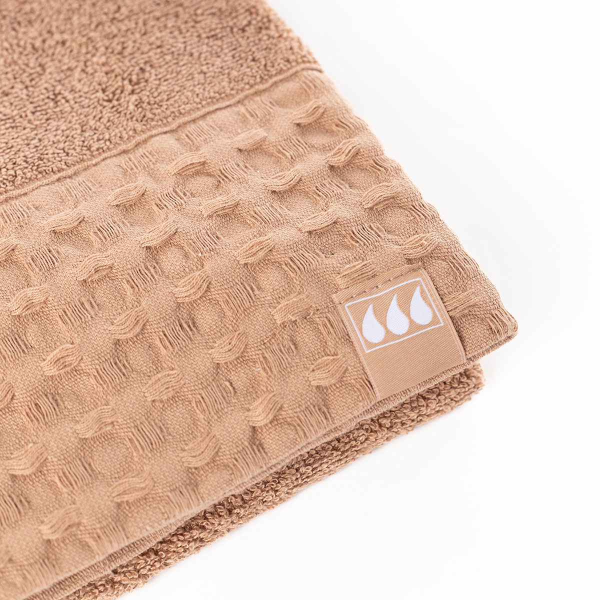 Toalha len&ccedil;ol de banho taupe 70x130cm