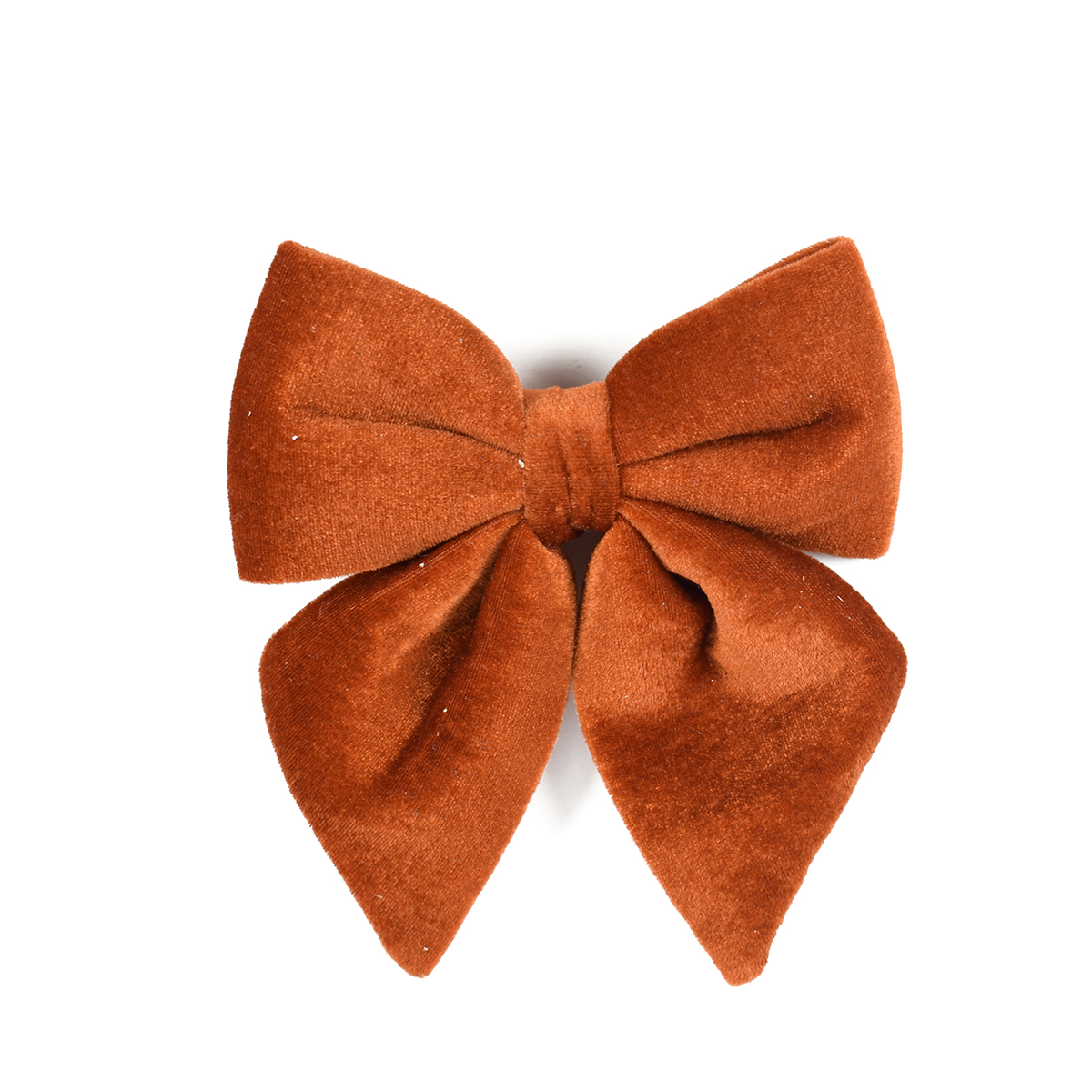 Laço em veludo castanho 19x16cm