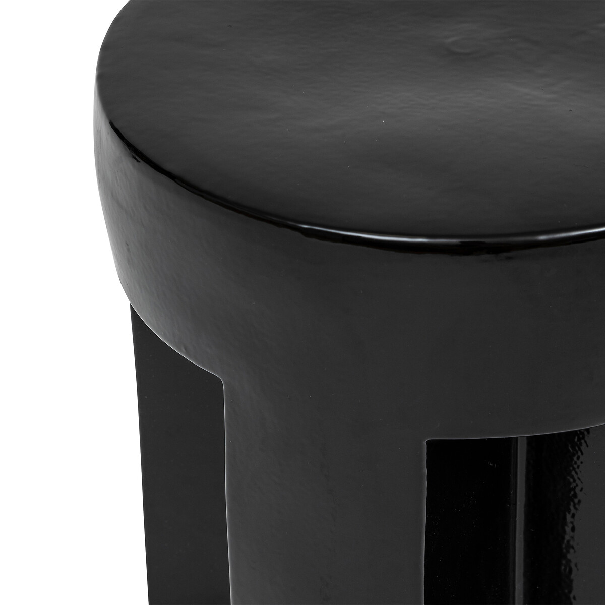 Mesa de apoio KRIZ preta em cer&acirc;mica D34x41cm