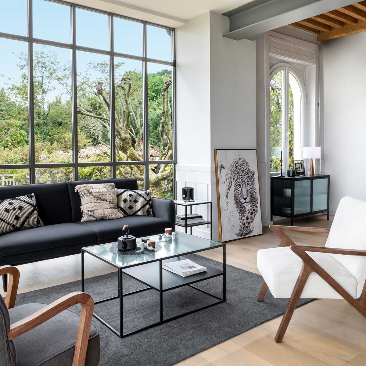 Candeeiro de mesa AINA branco 46cm