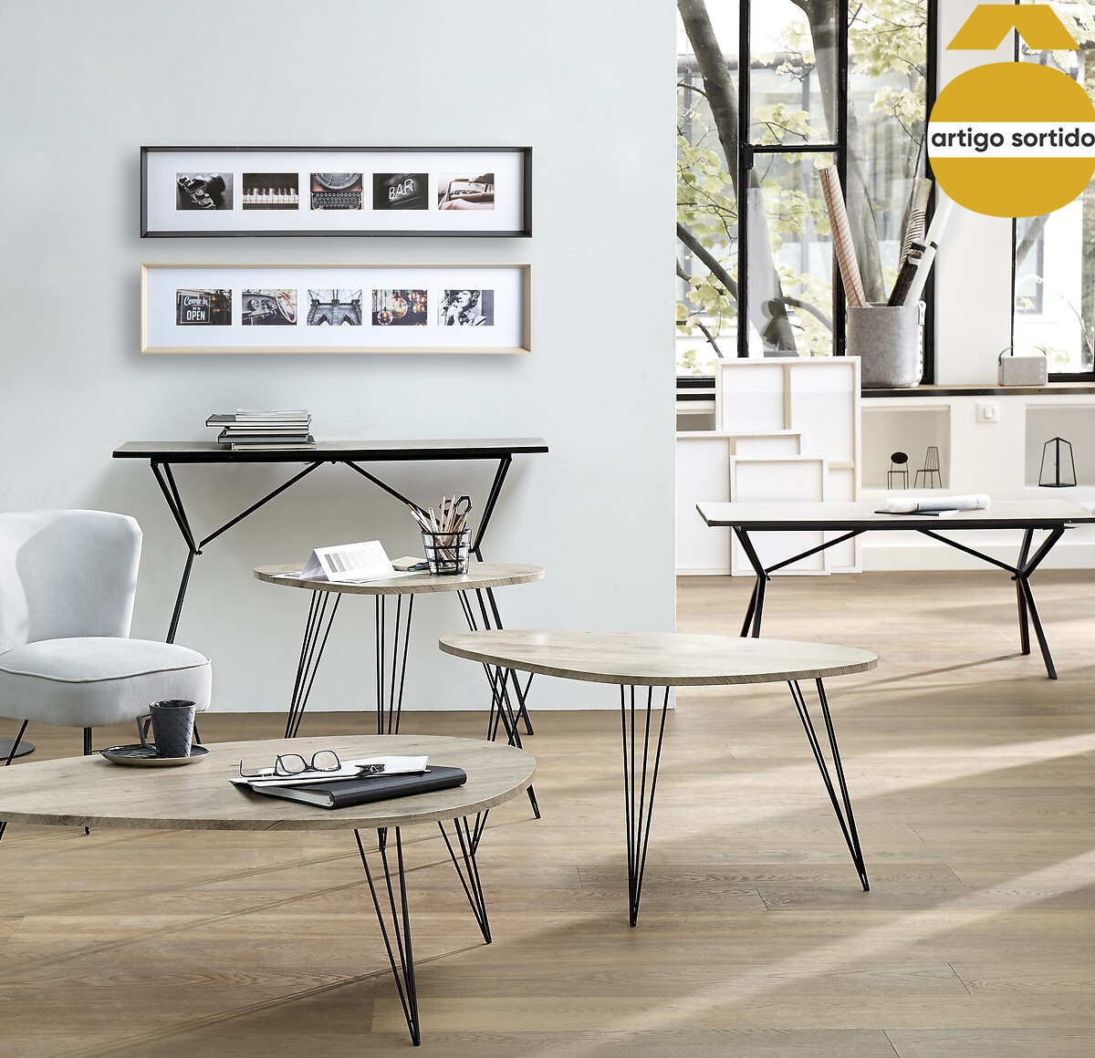 Multimoldura AXEL rectangular para 5 fotografias,  Multimoldura AXEL rectangular para 5 fotografias