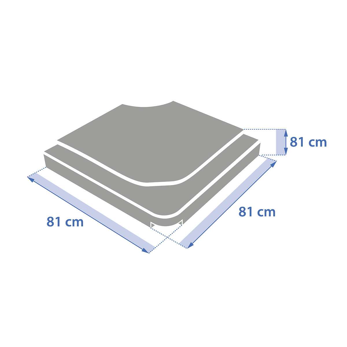 Placa para base guarda-sol antracite 25kg