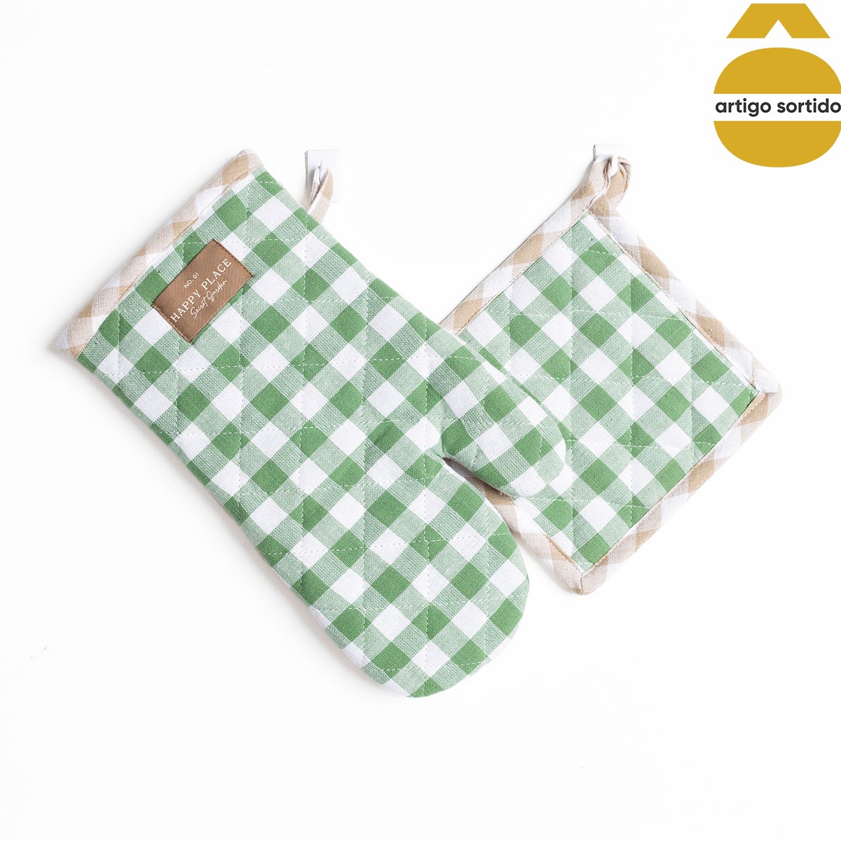 Conjunto De Luva E Pega De Cozinha SECRET GARDEN