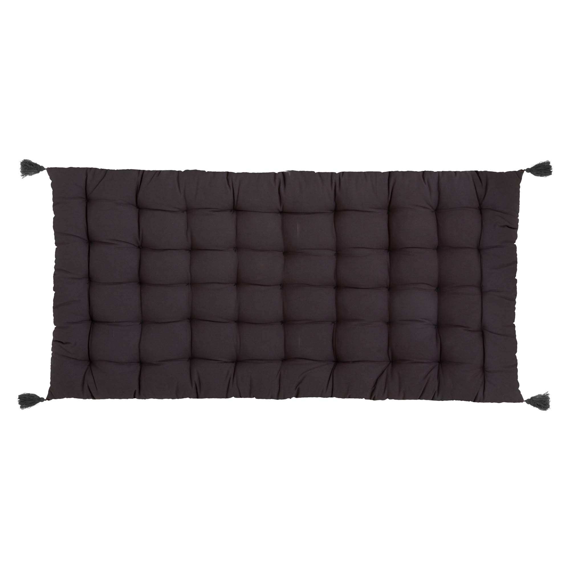 Coxim de ch&atilde;o matress OTTO cinza em algod&atilde;o 60x120cm