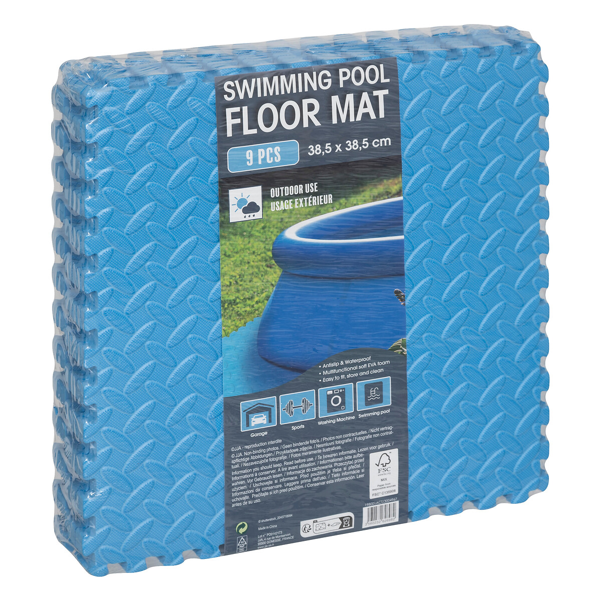 Tapete esponja Azul 9 Peças