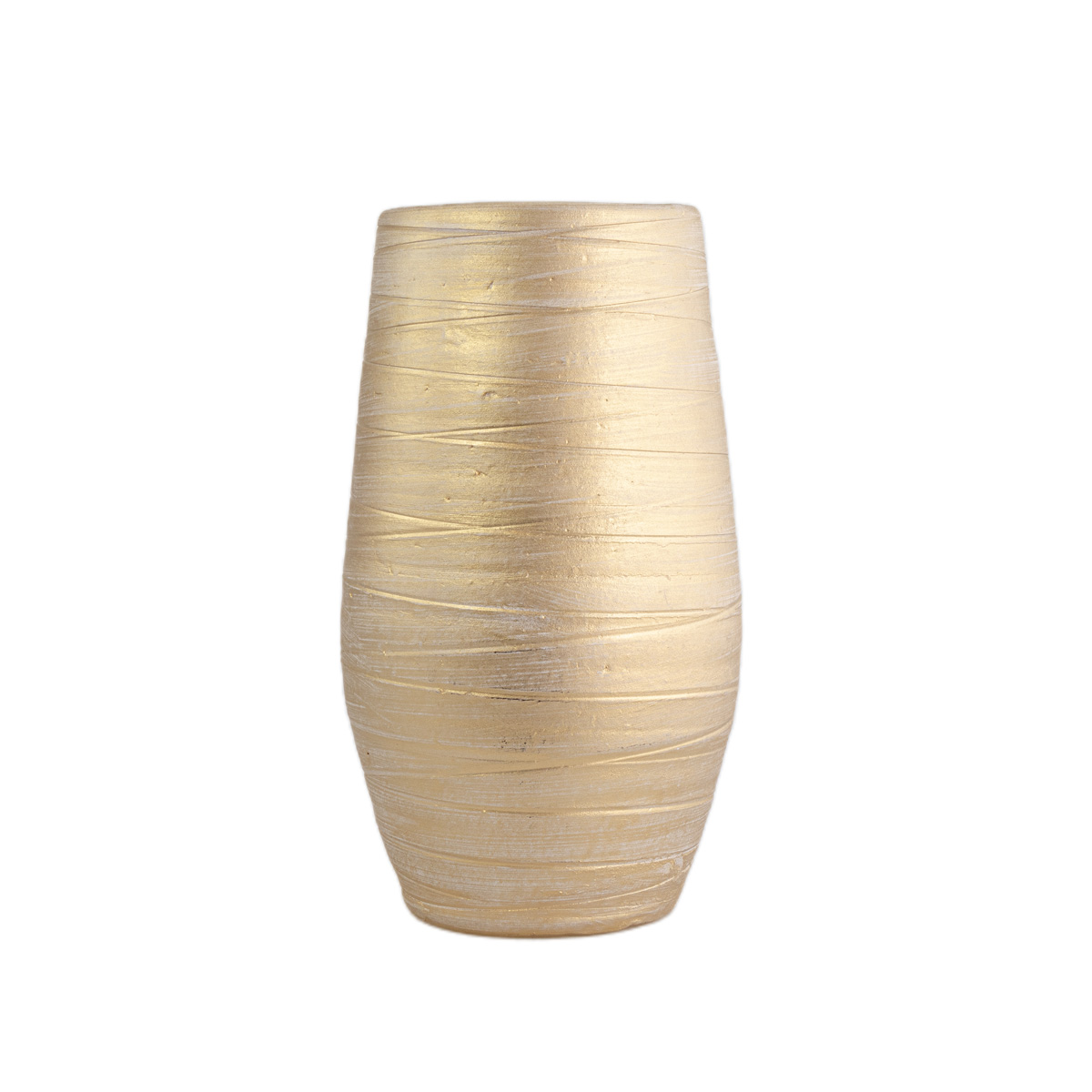 Jarra riscada dourada em cerâmica 30cm