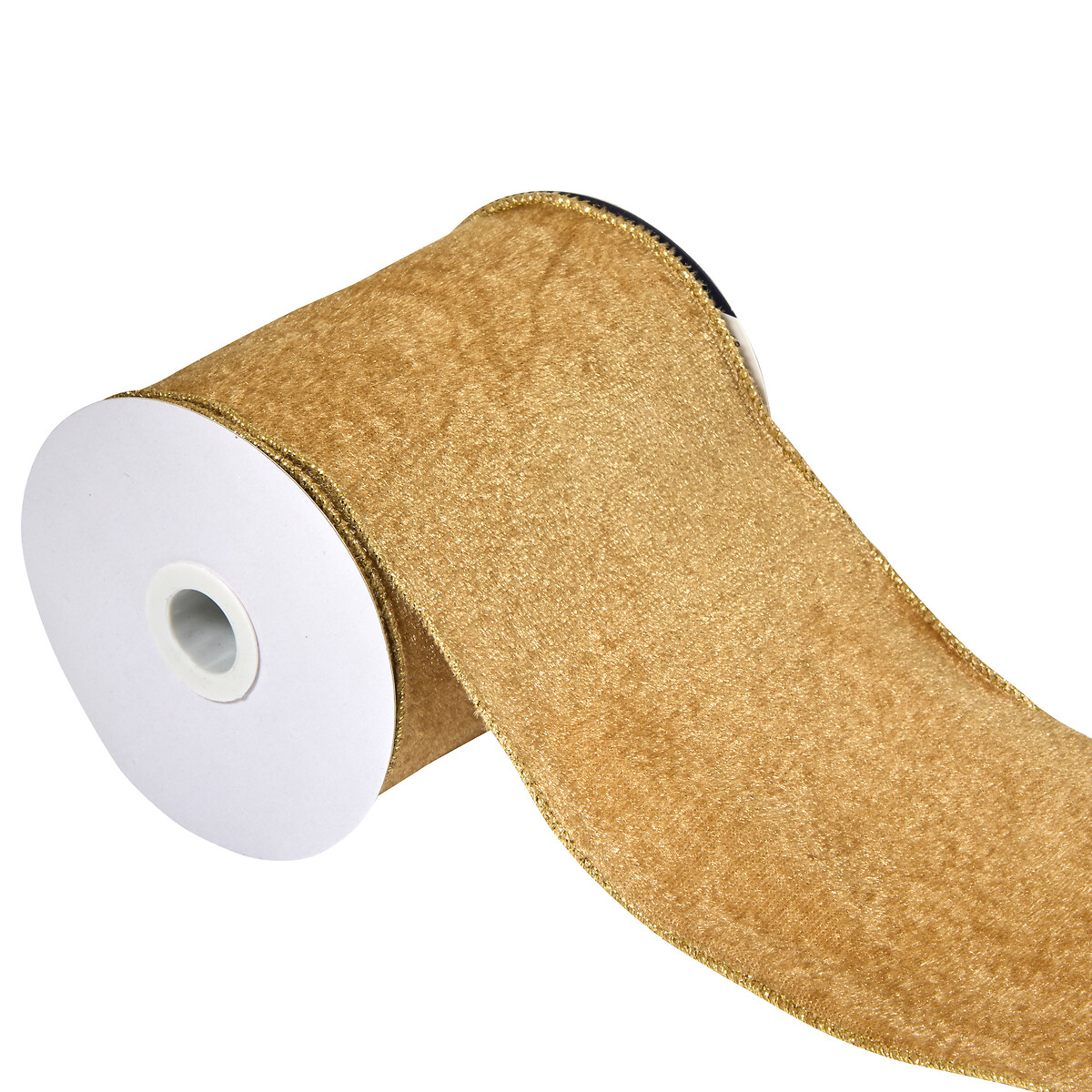 Fita veludo dourado 12x500cm
