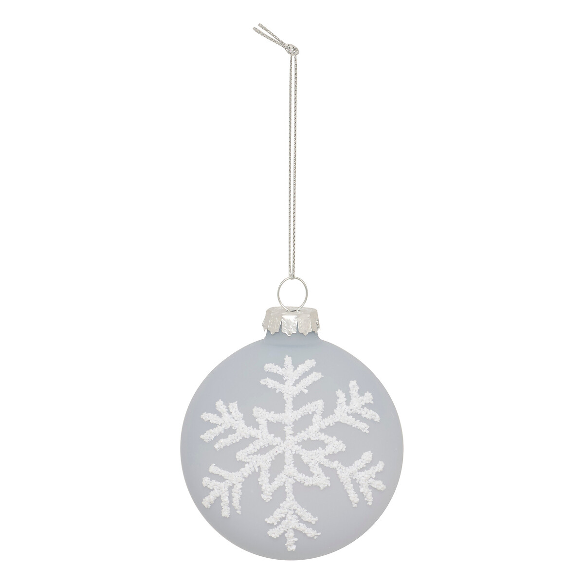 Bola de natal floco de neve 7cm