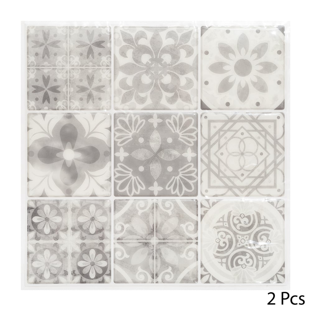 Sticker decorativo azulejo mural cinza