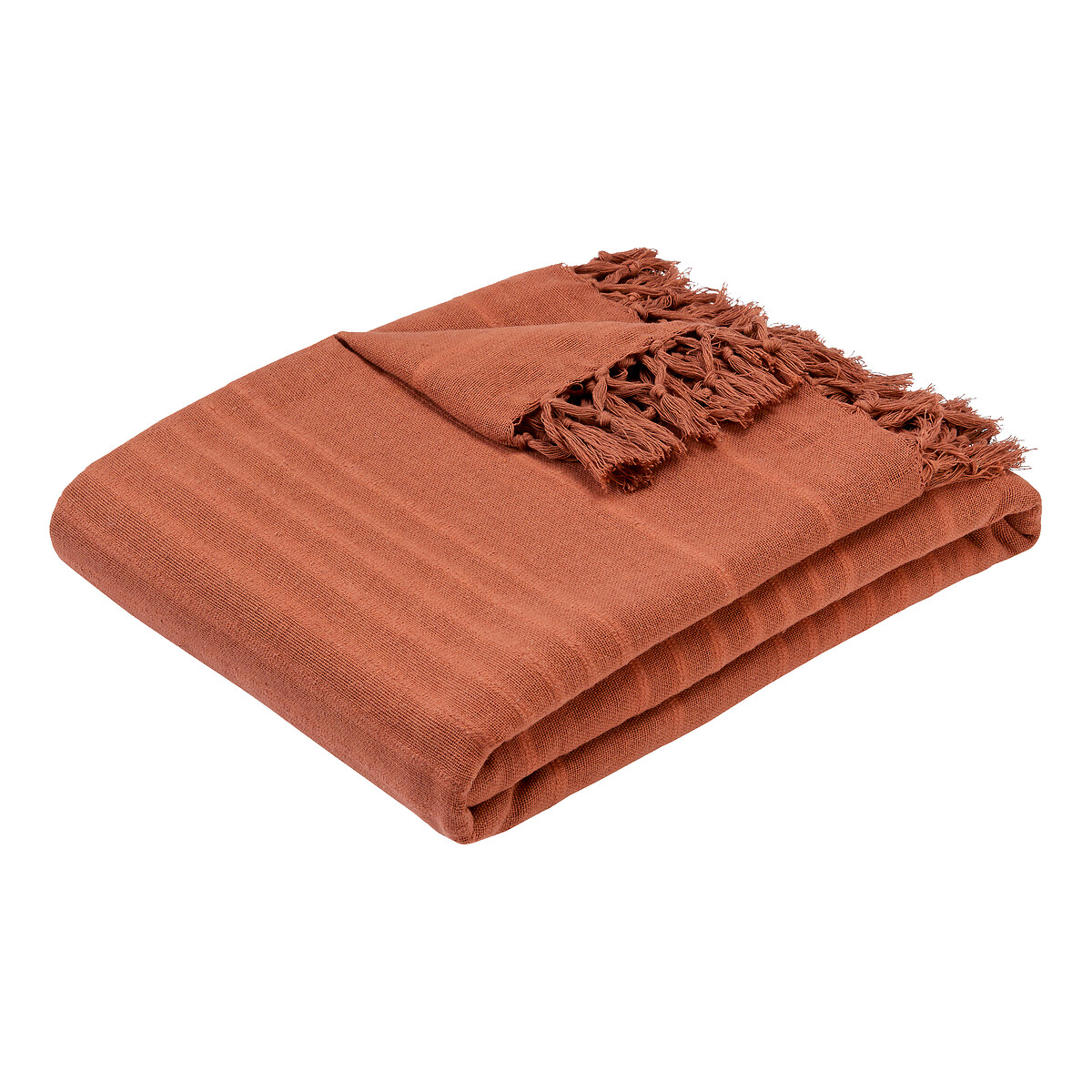Manta ANJALI terracota em algod&atilde;o