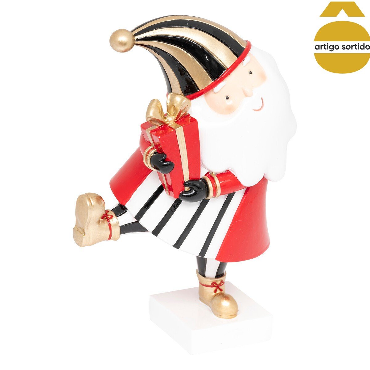 Figura decorativa pai natal 19cm