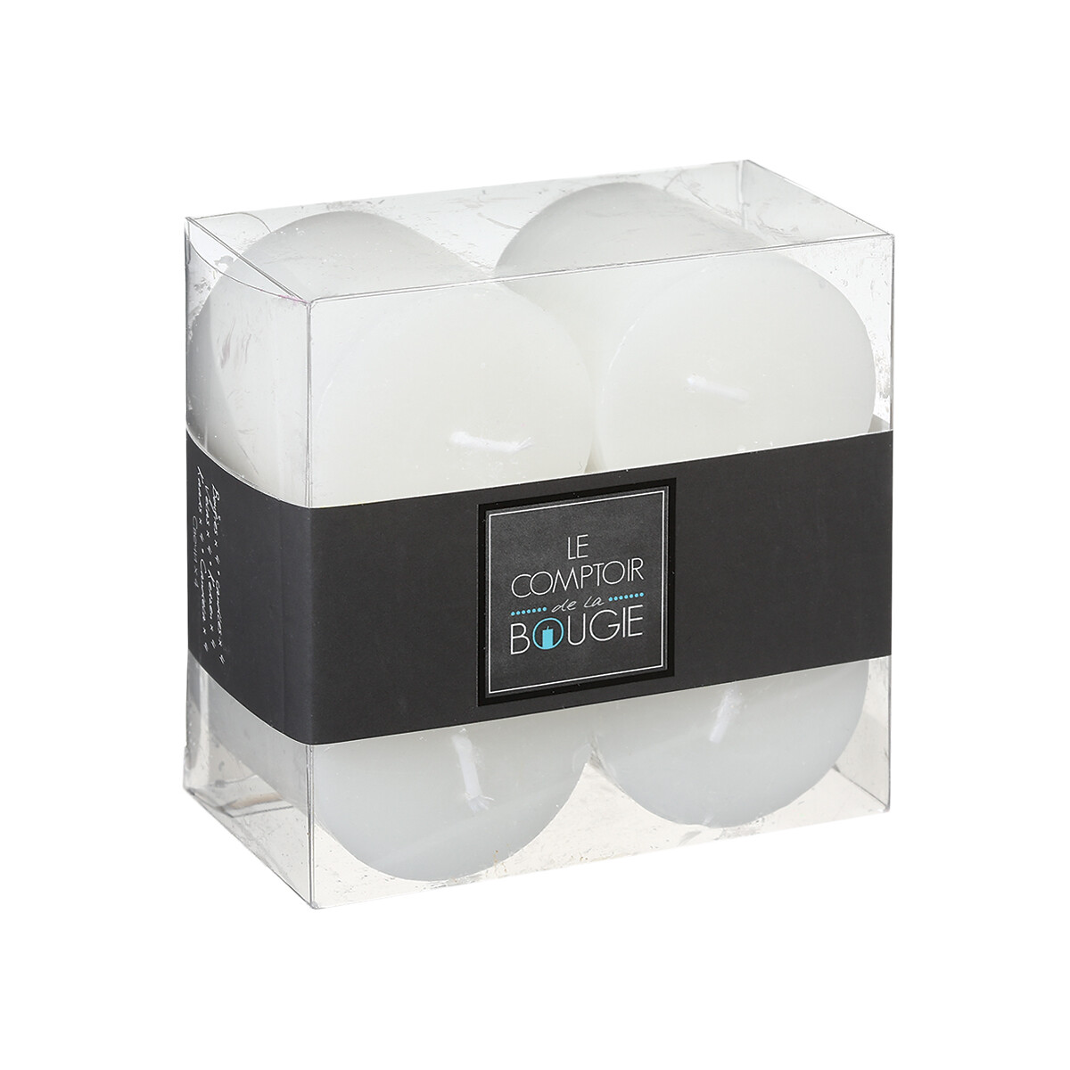 Conjunto 4 velas rústicas brancas