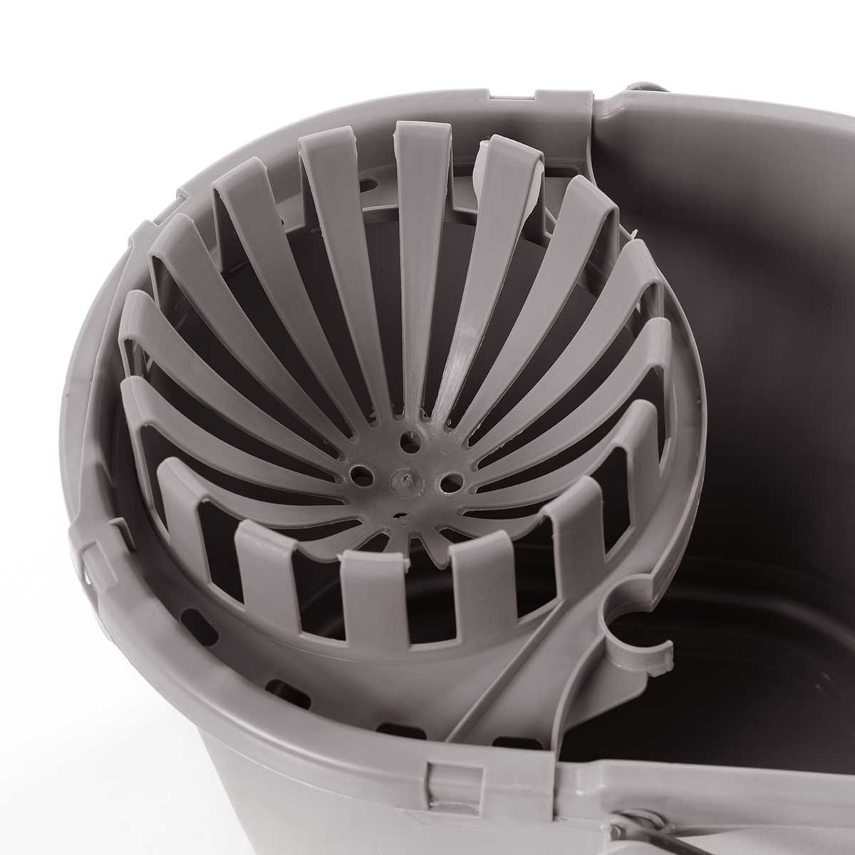 Balde com espremedor taupe 16l