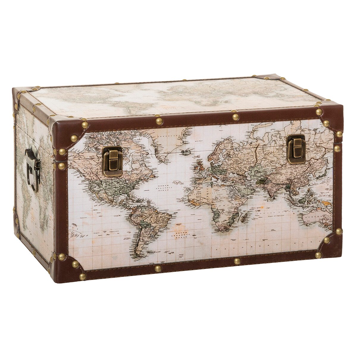 Baú decoração mundo ANZO 25x49cm