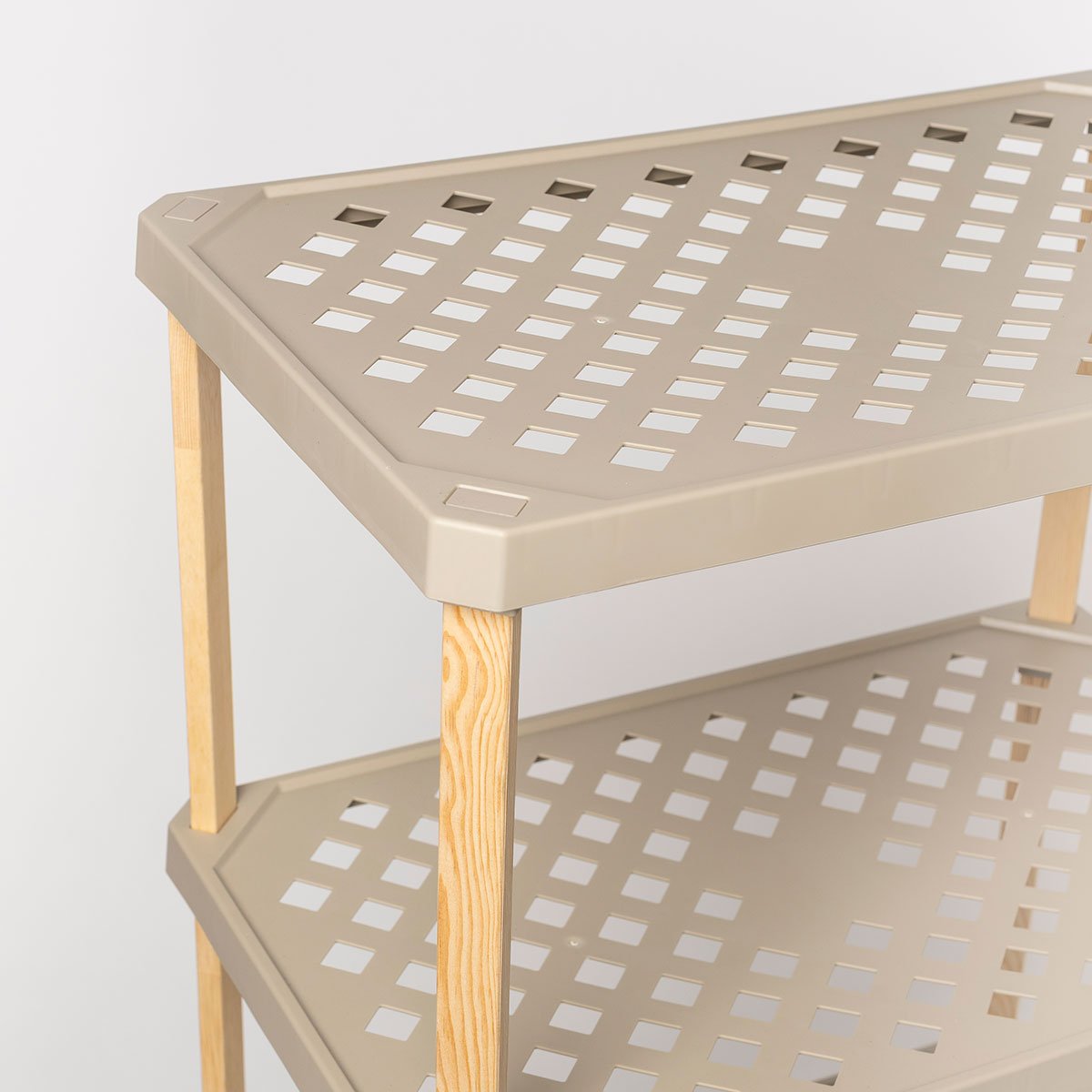 Estante retanguar com 4 n&iacute;veis bege