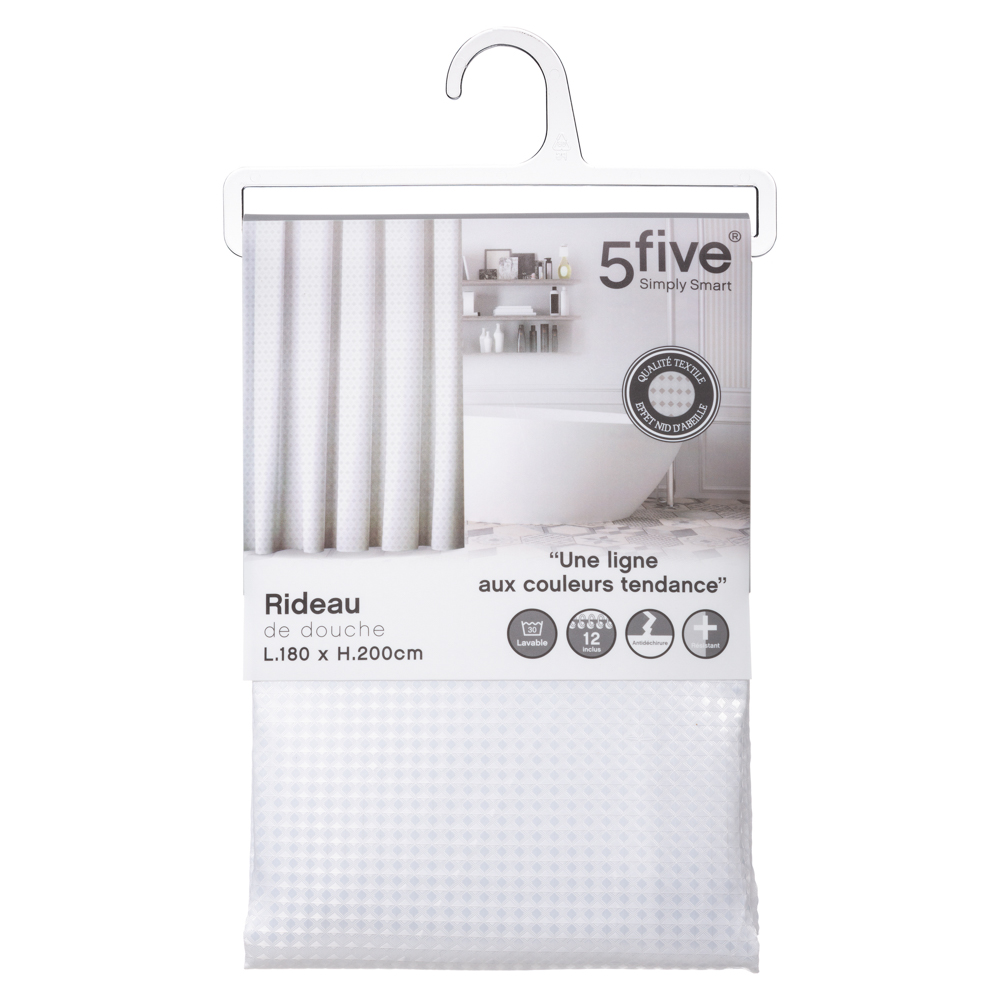 Cortina Wc Abeille Branca