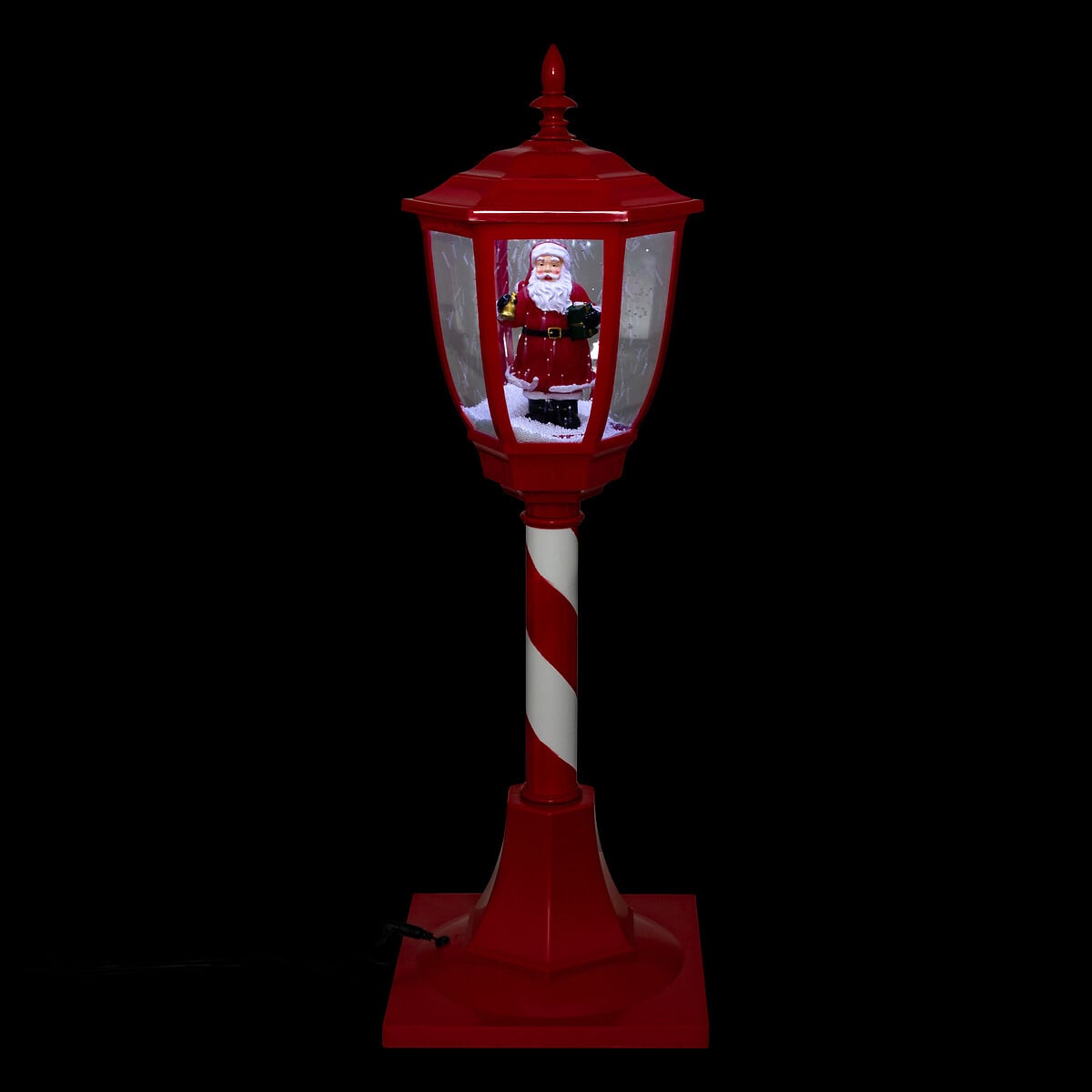 Lanterna com neve e pai natal led 90cm