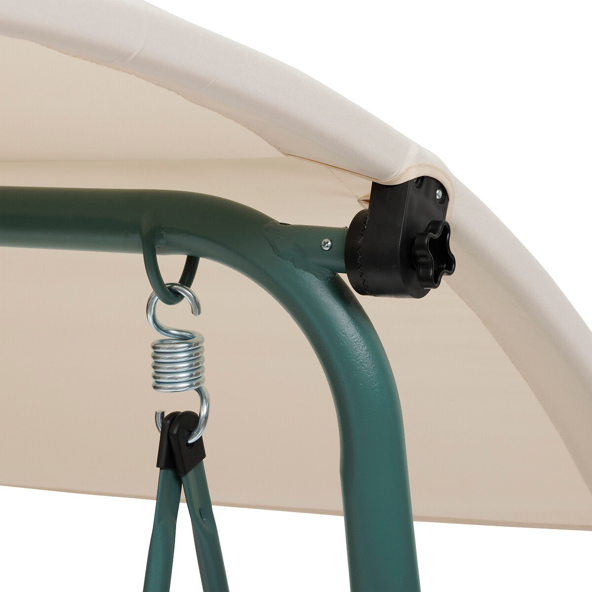 Baloiço em aço bege e verde