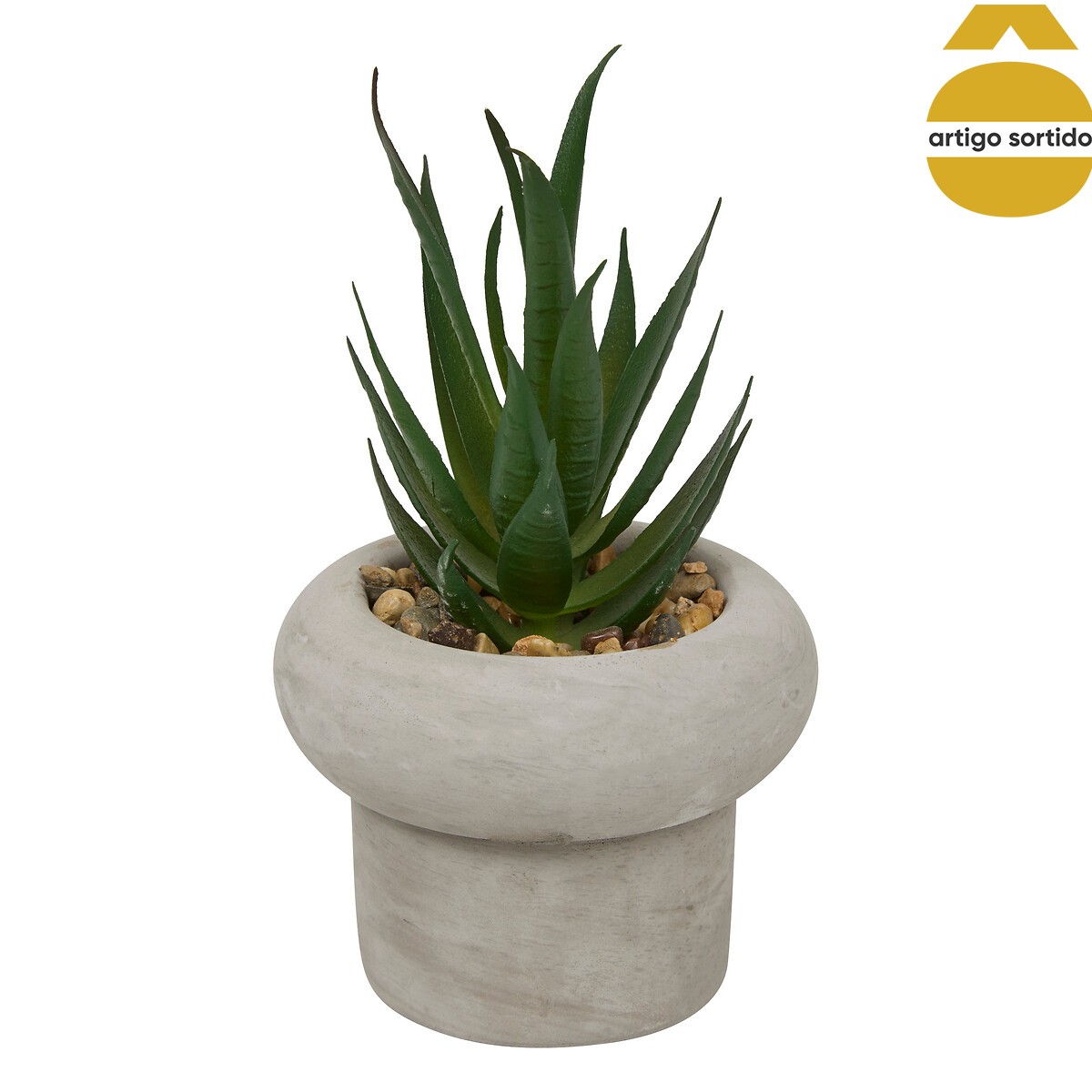 Vaso com planta artificial 14cm