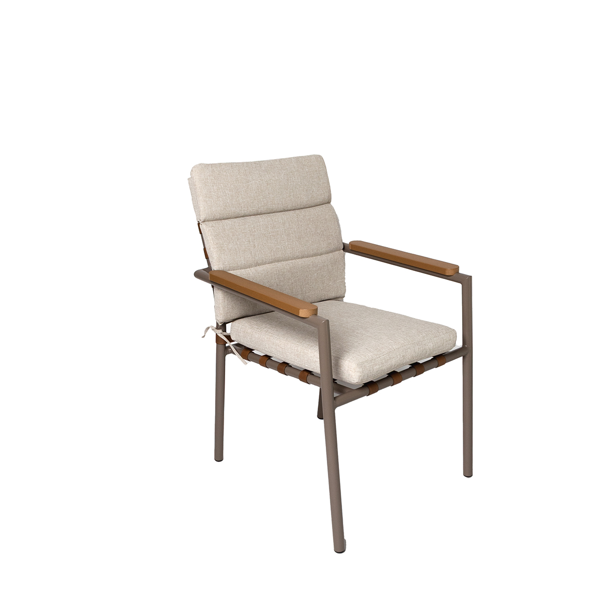 Cadeira exterior a&ccedil;o com almofada