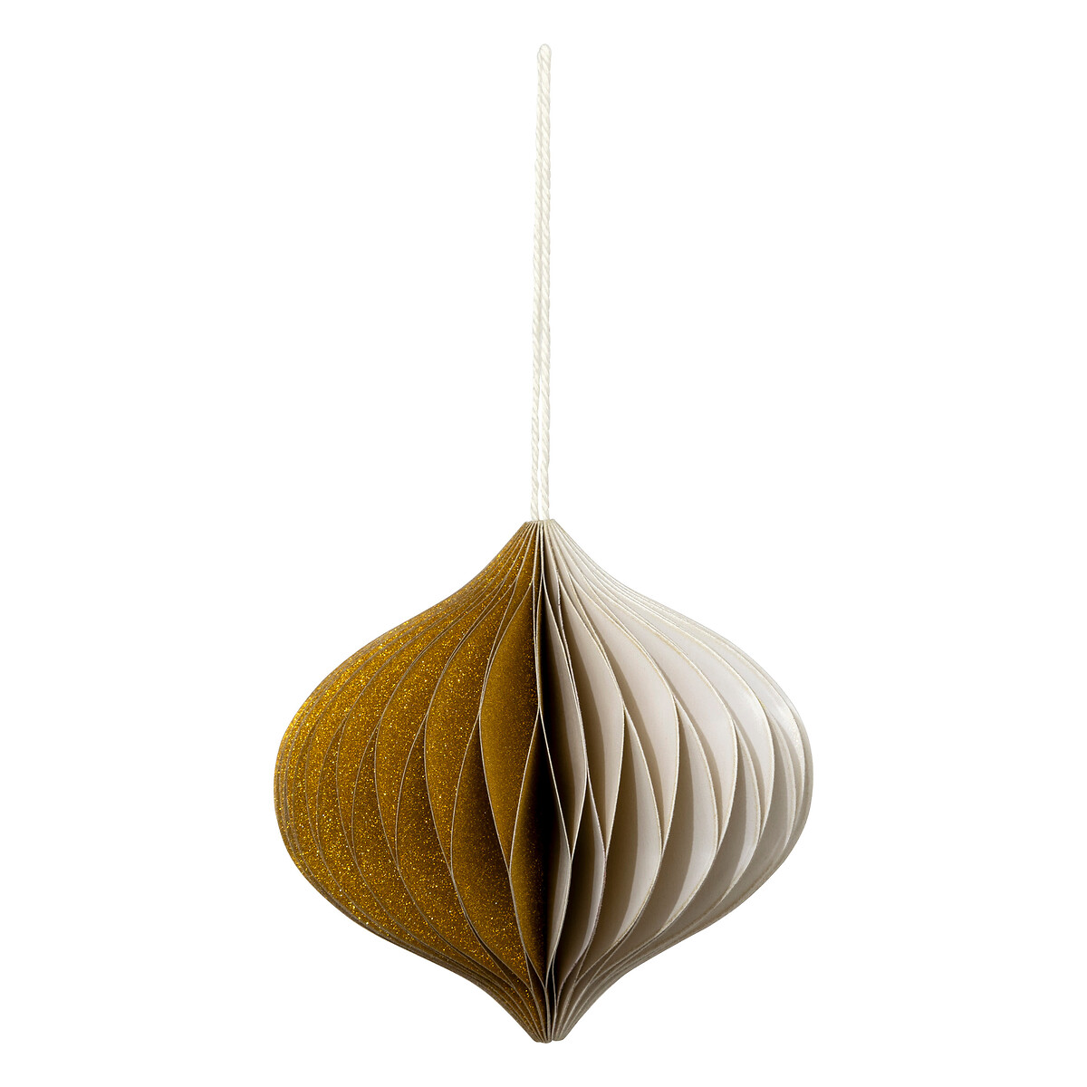 Bola orig&acirc;mi dourada de papel 9cm