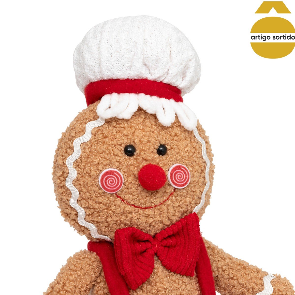 Figura bolacha de gengibre sentado 43cm