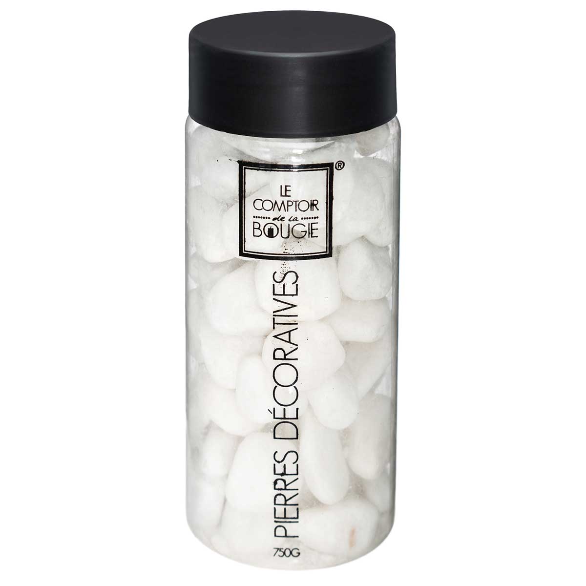 Pedras decorativas brancas m&eacute;dias 750gr
