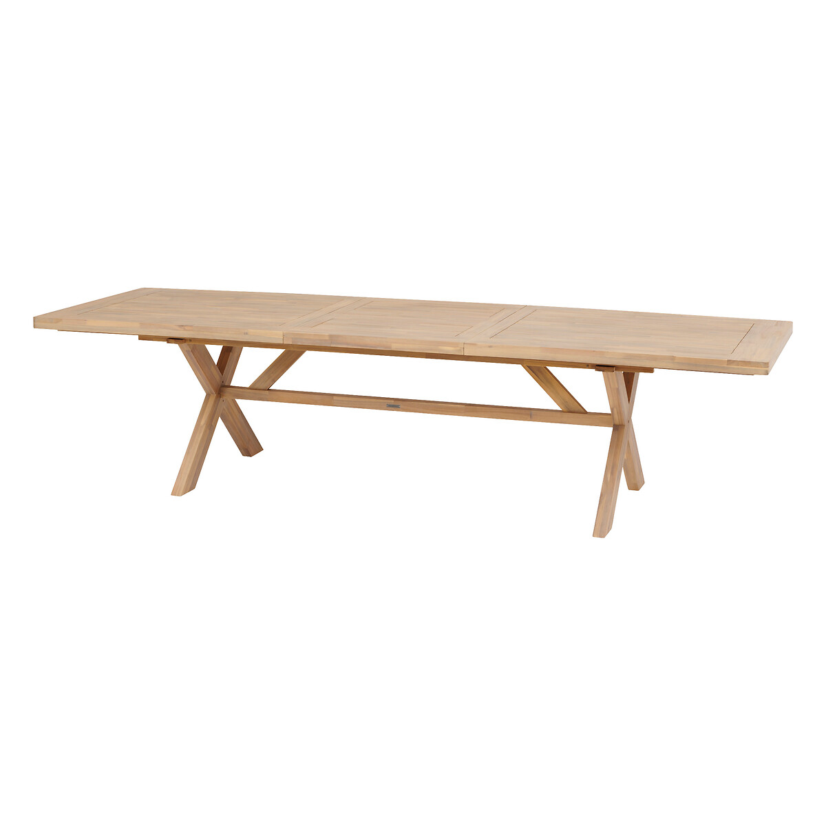 Mesa extens&iacute;vel Xenia em madeira ac&aacute;cia