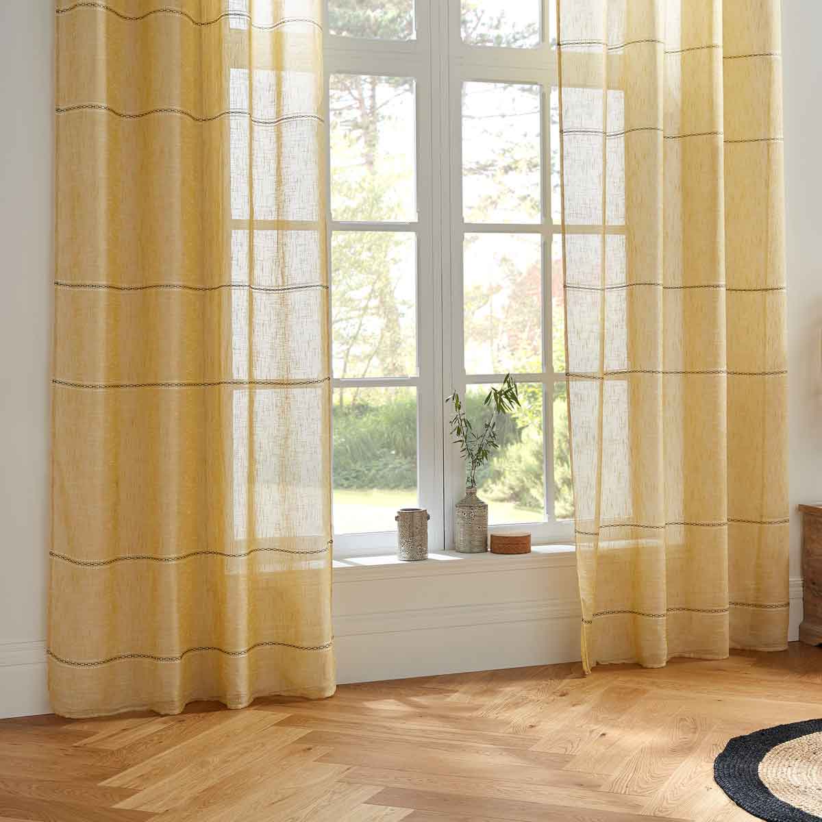 Cortina INDI ocre 140x240cm