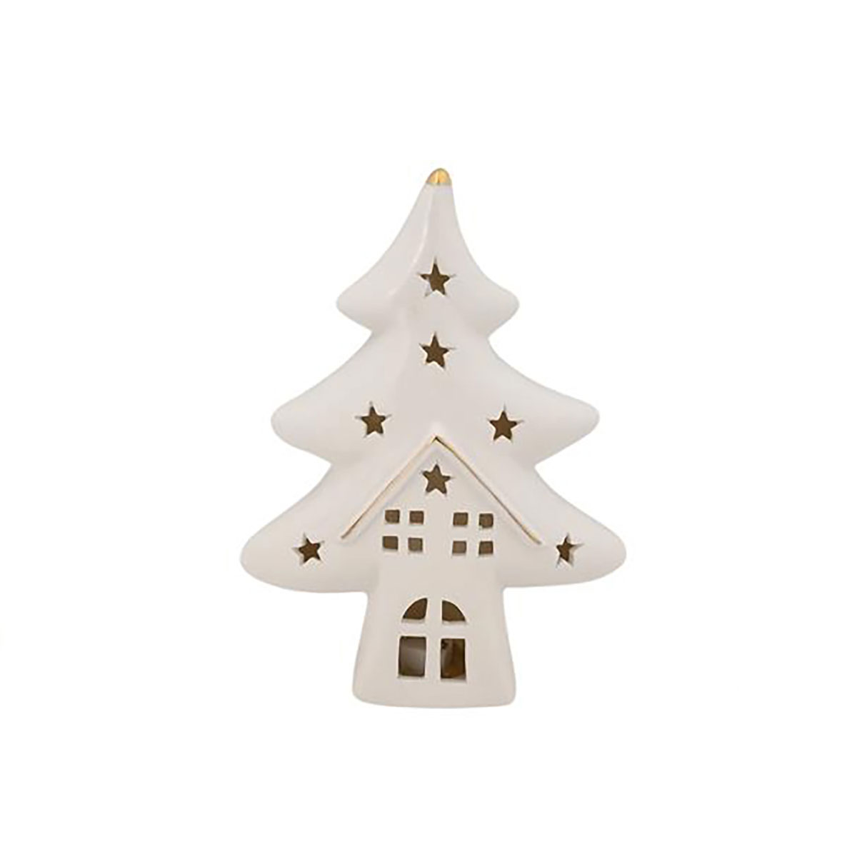 &Aacute;rvore De Natal Decoratica Com LED 19cm