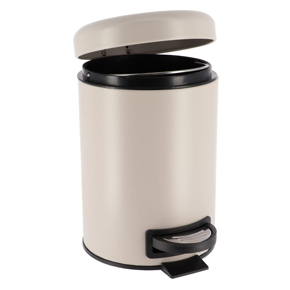 Balde wc taupe mate soft close em metal 3l