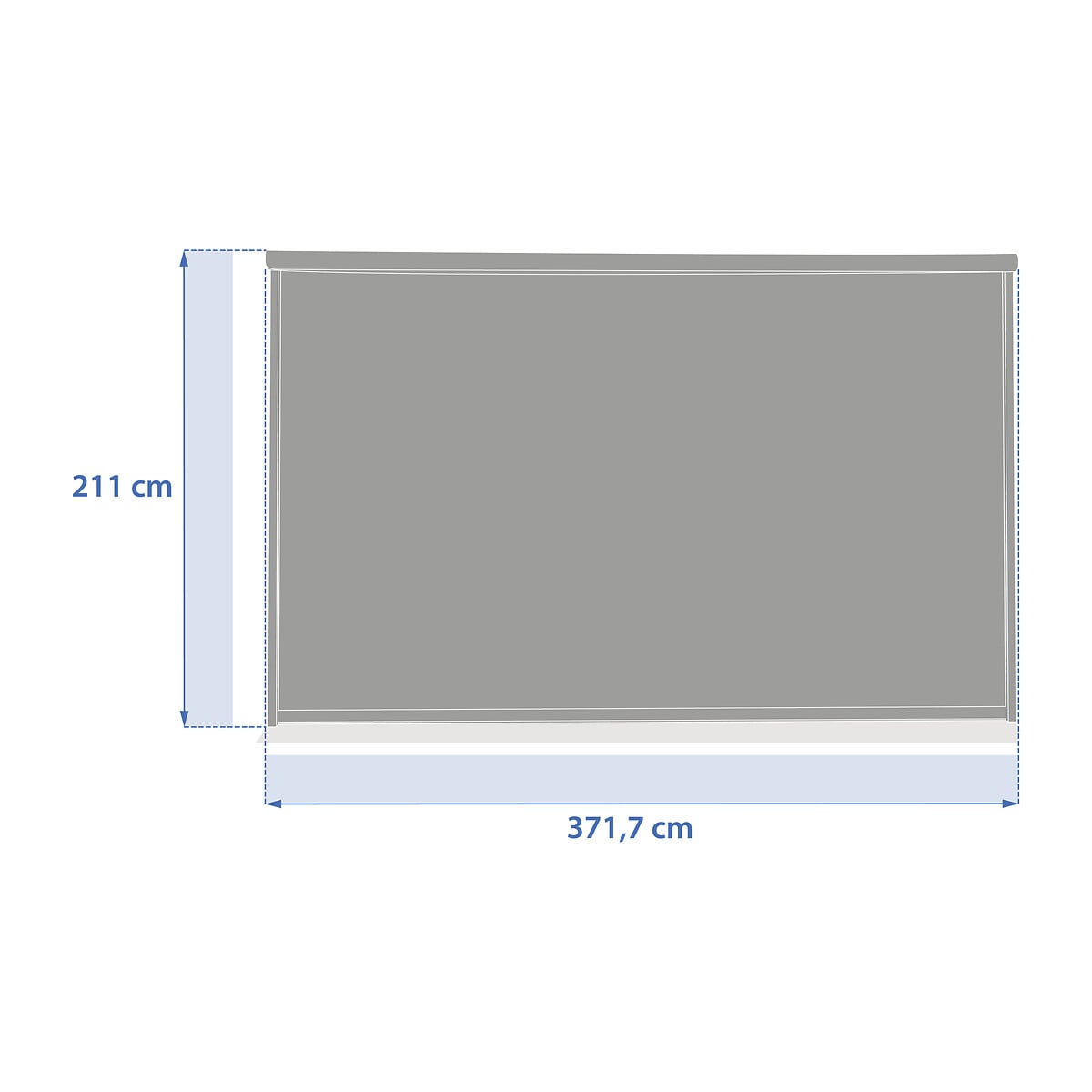 Estore para p&eacute;rgola EVONIS cinza graphite 4m
