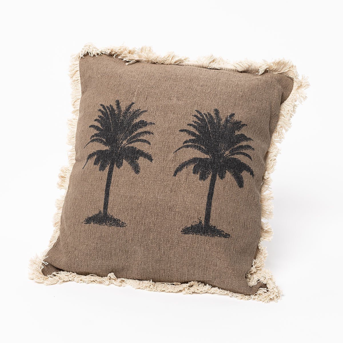 Almofada bege palmeiras 45x45cm