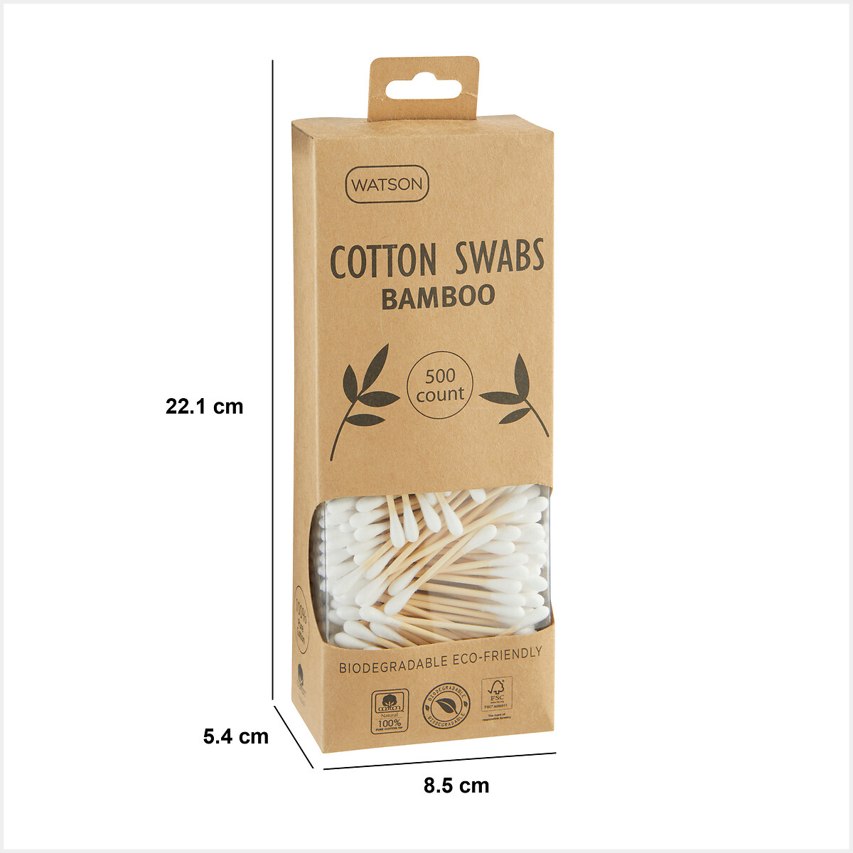 Cotonetes de bambu 500 unidades