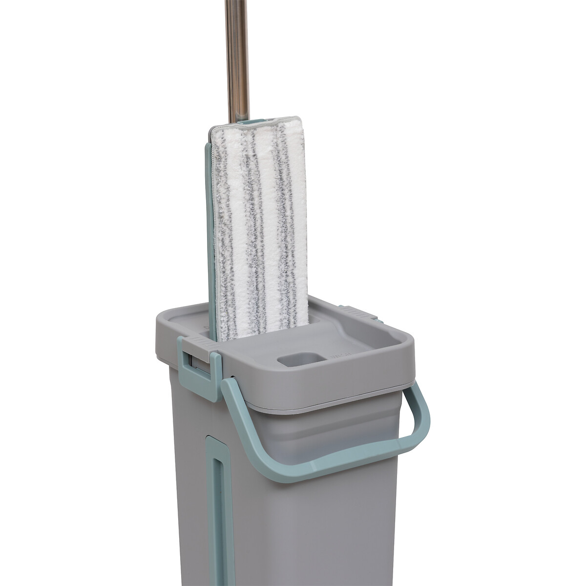 Balde mec&acirc;nico cinza com mopa 5L