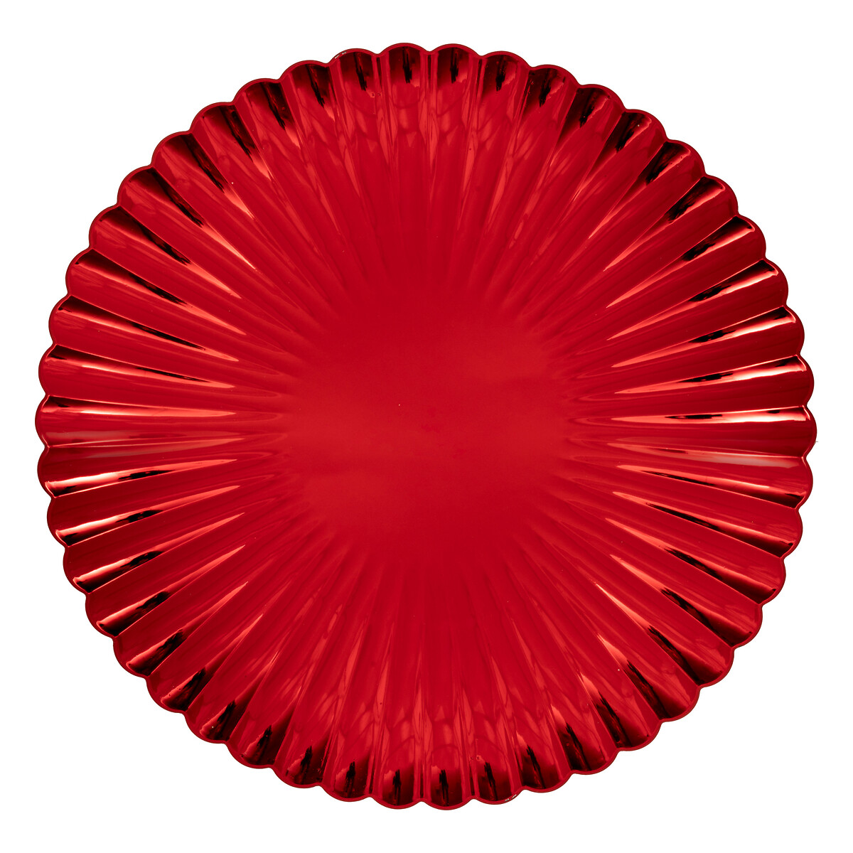 Prato marcador concha vermelho 33cm
