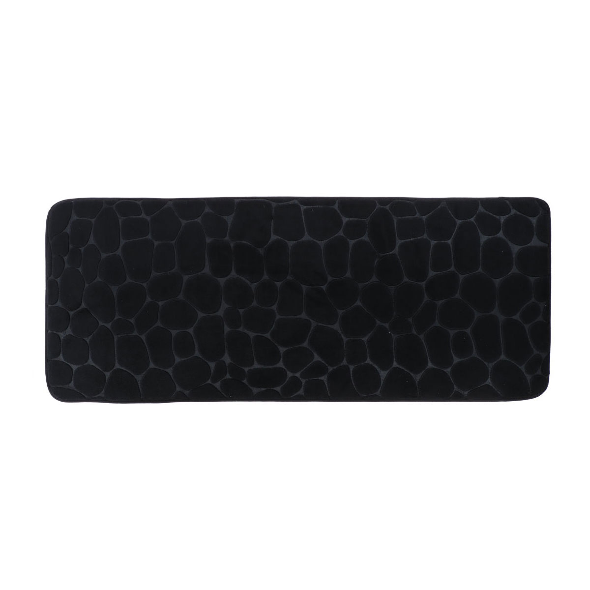 Tapete wc microfibra MEMOIRE preto 45x120cm