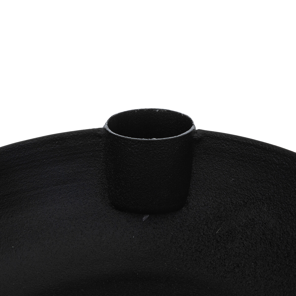 Casti&ccedil;al JIL preto em metal para 3 velas