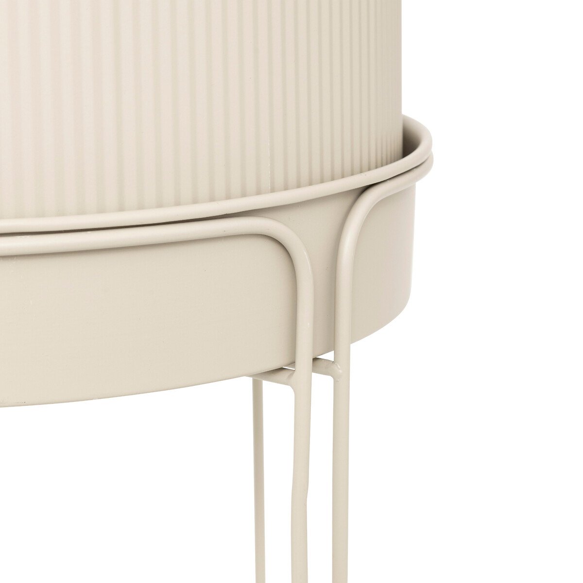 Floreira AZE em metal bege 27cm