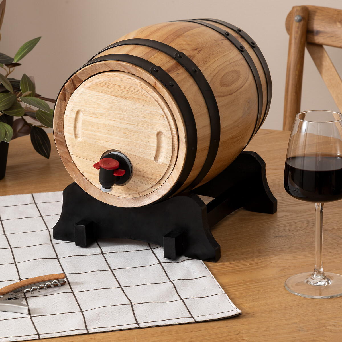 Distribuidor pipa de vinho em madeira 5,5l