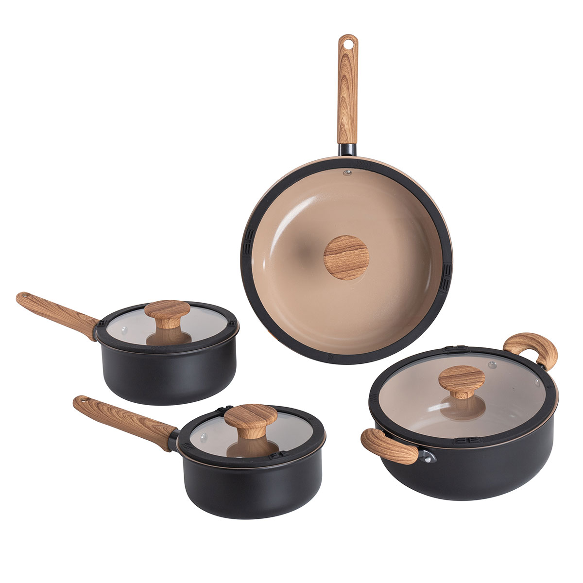 Trem de cozinha 4 pe&ccedil;as FARM preto