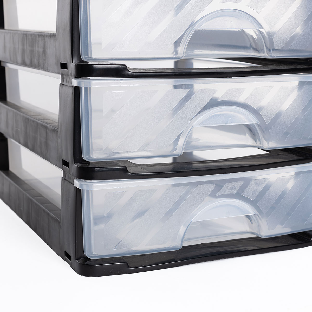 M&oacute;dulo com 4 gavetas a4 baixas preto