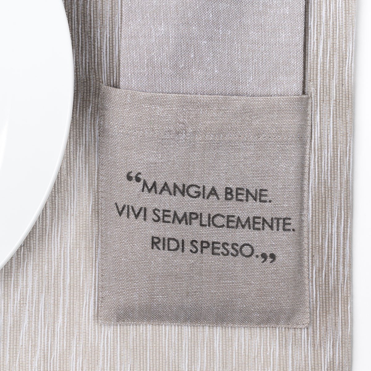 Conjunto de individual com bolsa para talheres e guardanapo