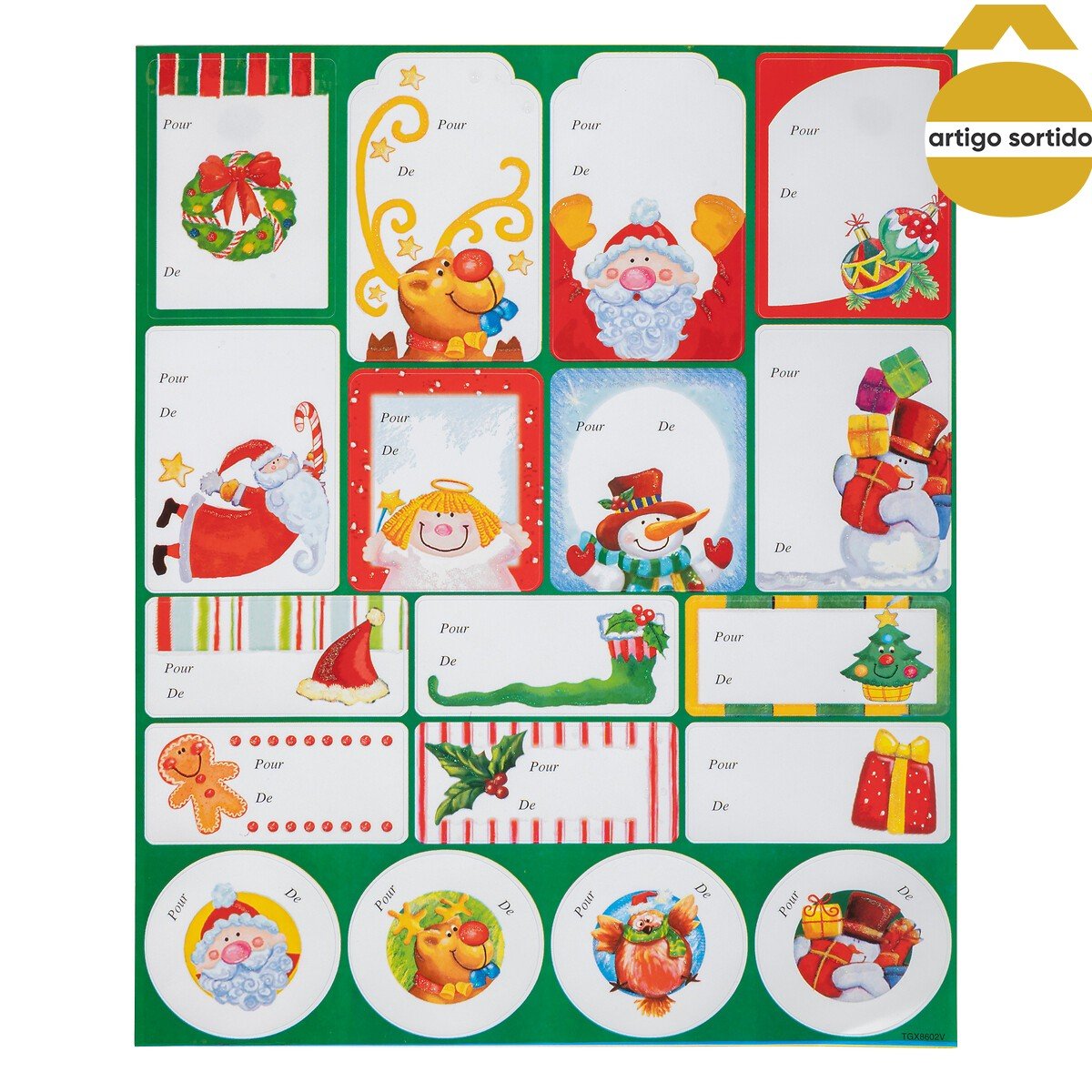 Autocolantes brilhantes para embrulho