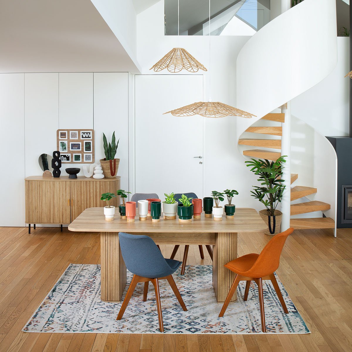 Mesa de jantar COLVA bege em mdf,  Mesa de jantar COLVA bege em mdf