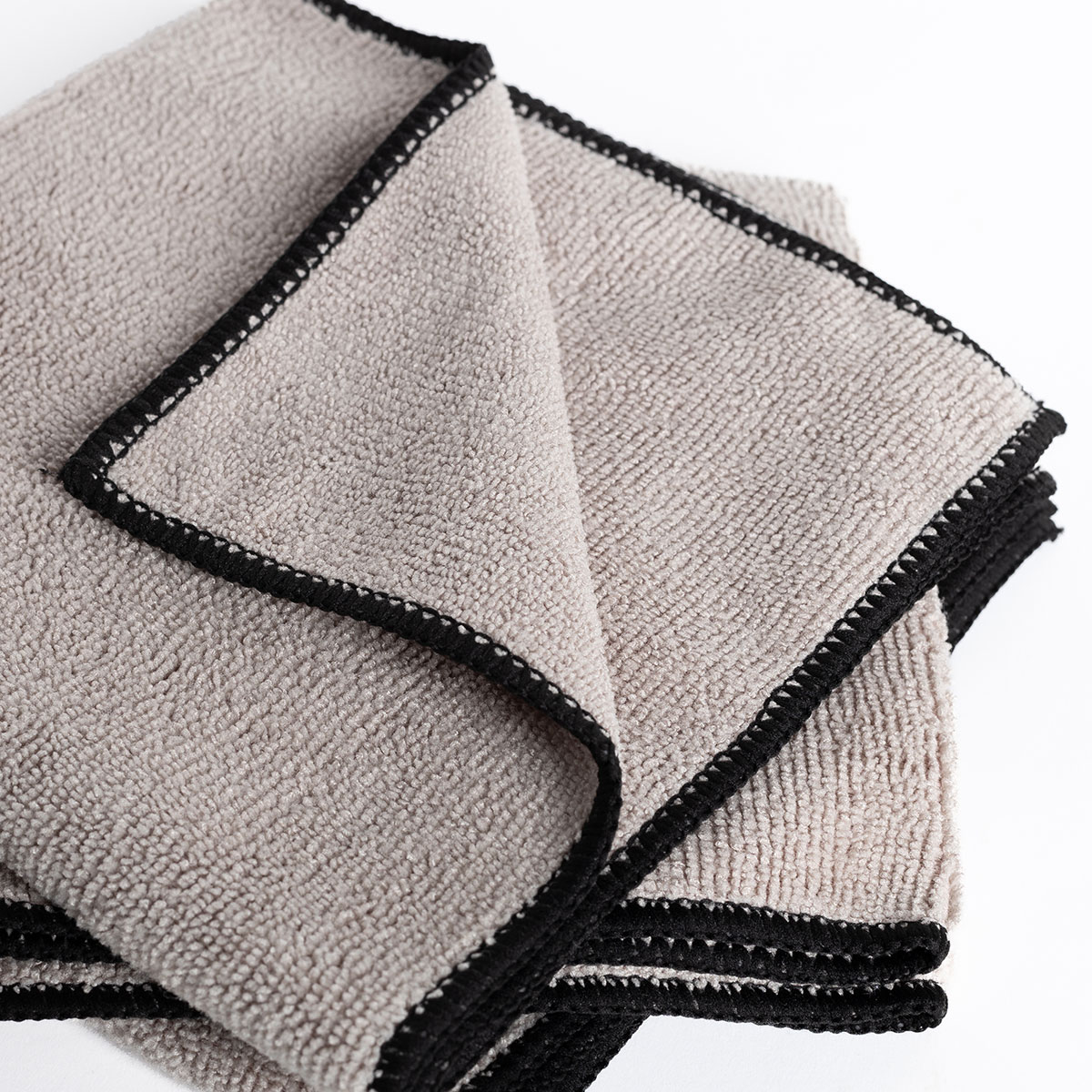 Conjunto de 3 panos microfibra bege 34x34cm