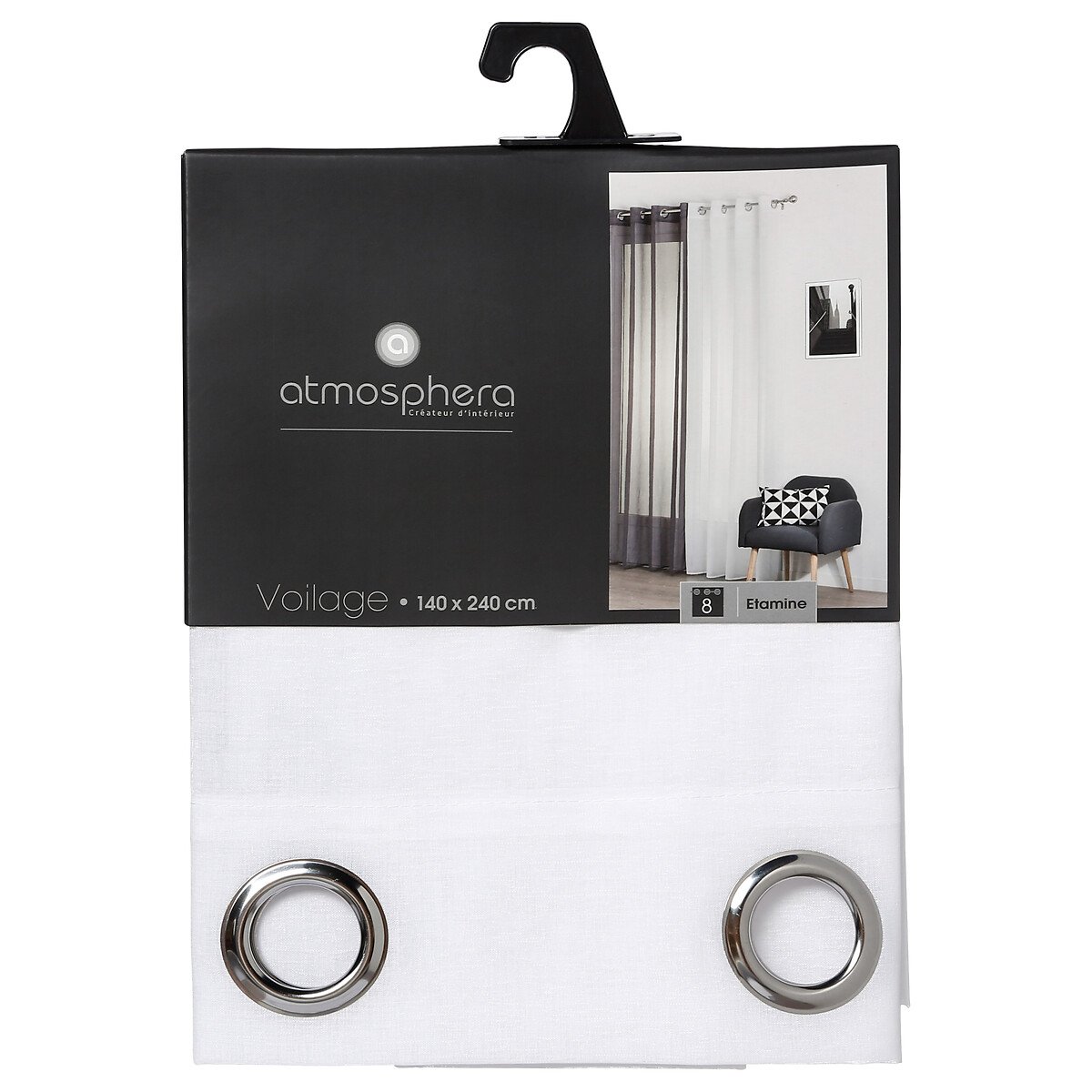 Cortina branca 140x240cm