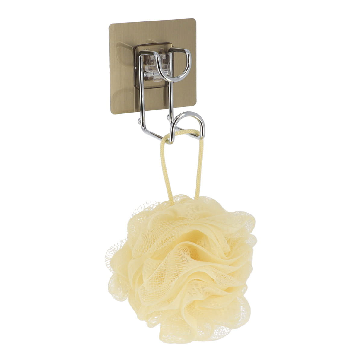 Gancho wc em a&ccedil;o inox com adesivo cromado